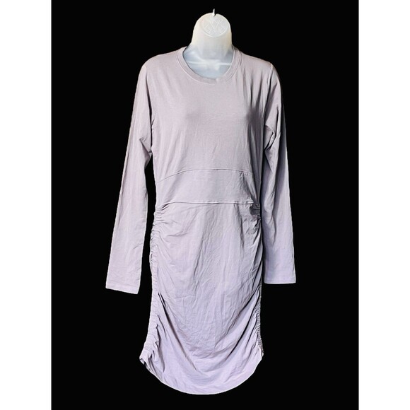 NWT Lemon & Bloom by Grey State Long Sleeve Ruched Knit Dress Sz XL Sustainable - Picture 2 of 6
